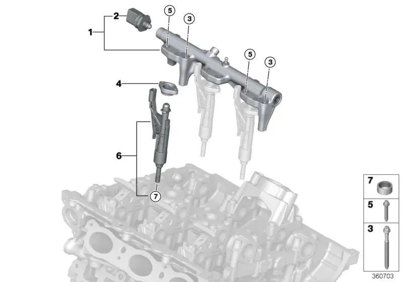 BMW Injektor F39 F20 F44 F45 F46 F48 G01 G02 G05 G06 G07 G11 G12