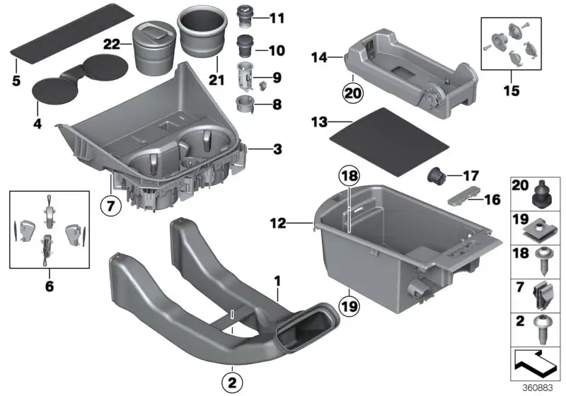 BMW Rep.-Satz Klemmelemente F25 F26 51169233356