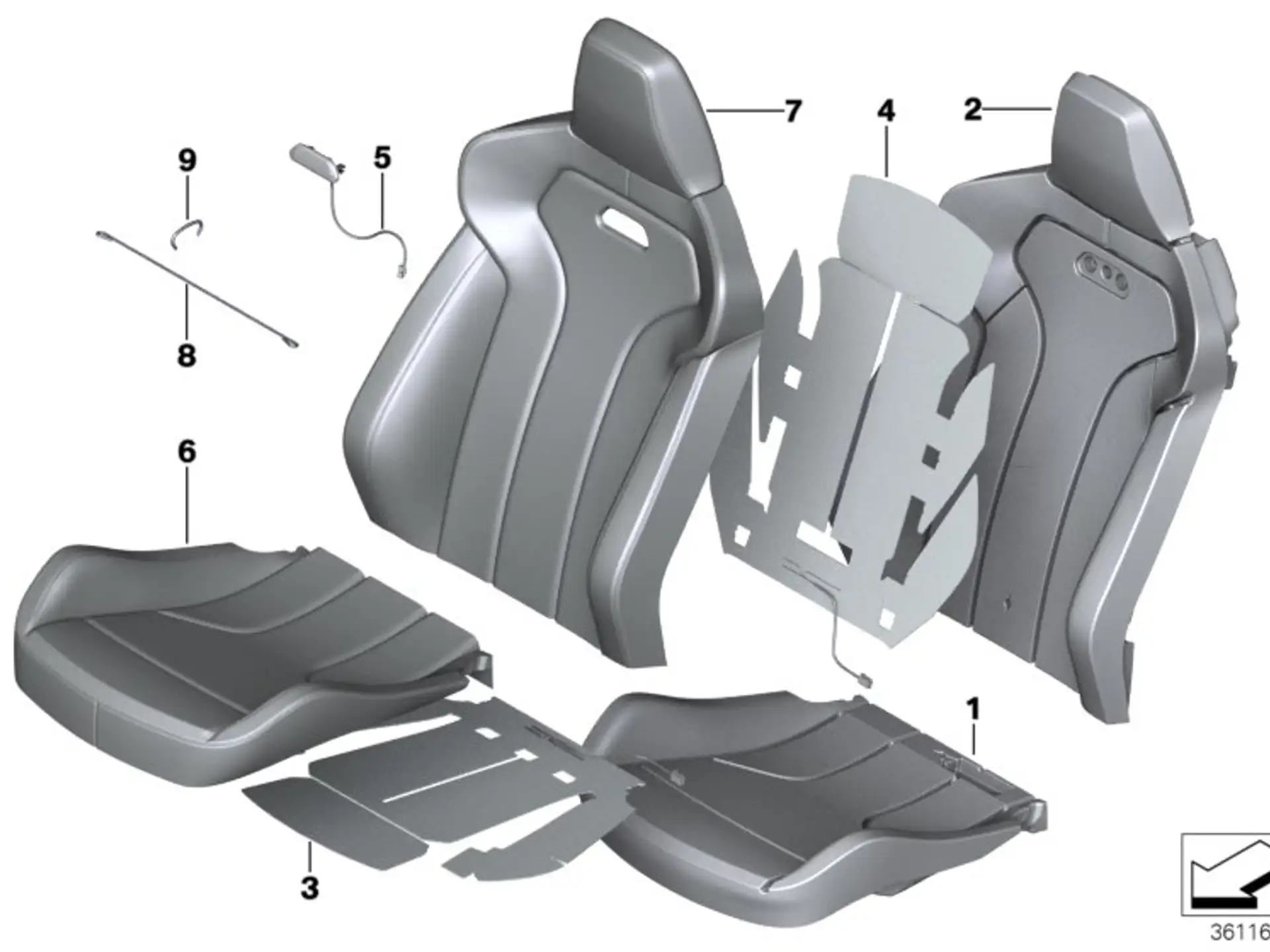 BMW M Blende Lehne F82 F83 52109503039