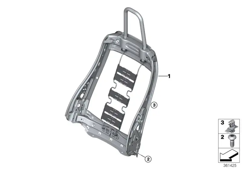 BMW Lehnenrahmen F80 F82 F87N I15 52108054046