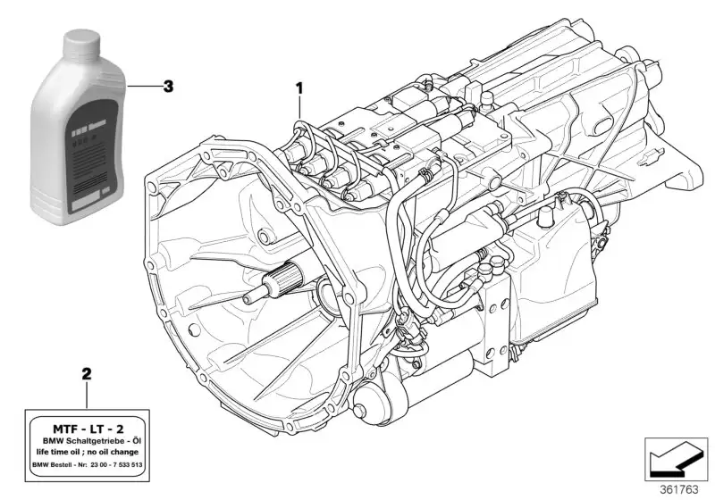 BMW 7 Gang Getriebe sequentiell E60 E61 E63 E64 23012283399 - 5er