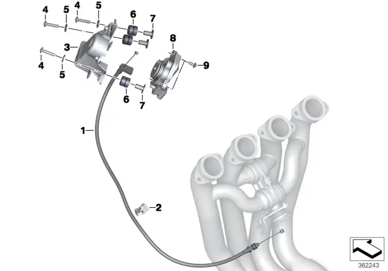 BMW Bowdenzuggegenhalter 18518548856 - Bildposition 03