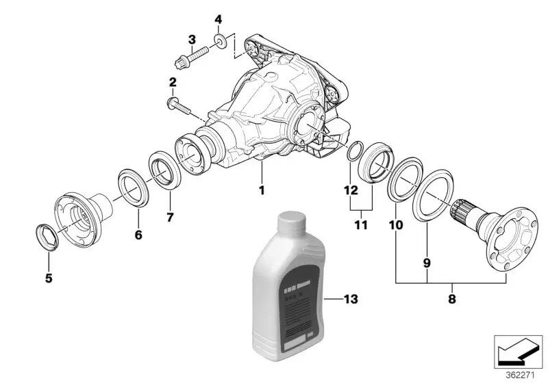 BMW Mitnehmerflansch Abtrieb rechts E46 E85 E86 33137840564