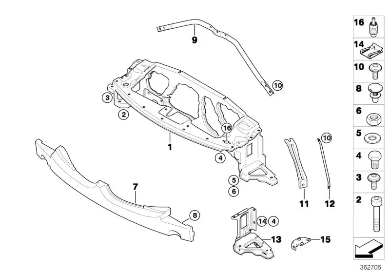 BMW Halter Scheinwerfer links E85 E86 51717197211 - Z4 E85, Z4 E8