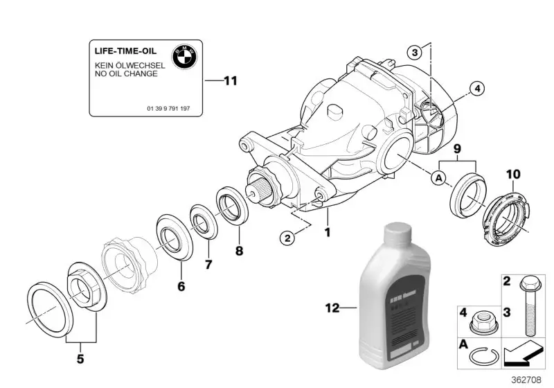 BMW Hinterachsgetriebe E70 E72 33107552523 - X5 E70