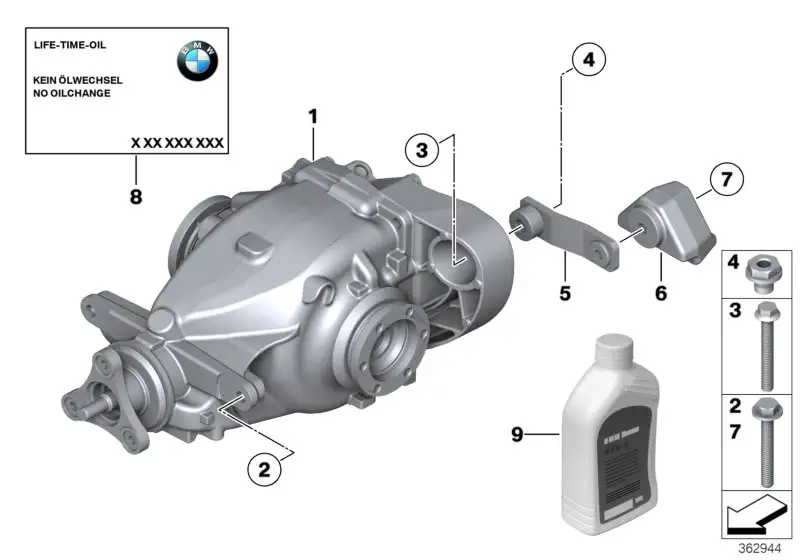 BMW Hinterachsgetriebe E84 33107632639