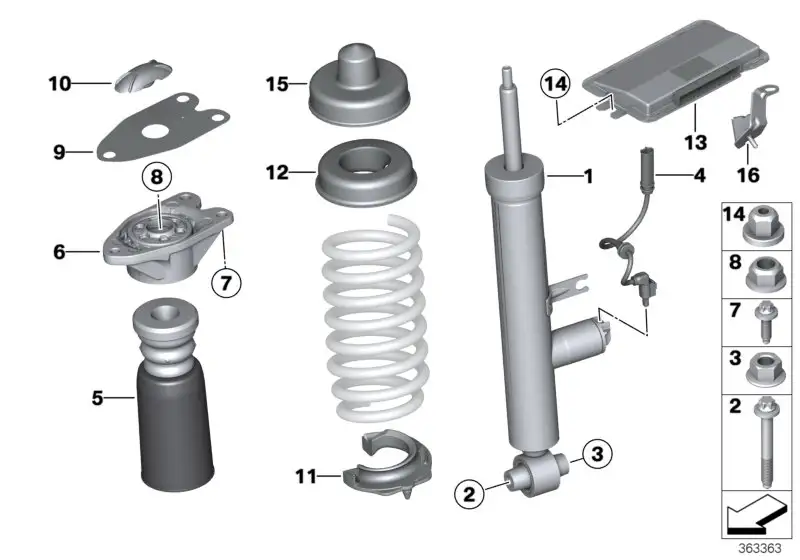 BMW Stossdämpfer hinten 37126793877