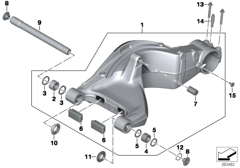 BMW Gummilager K41 K71 K73 33172312147