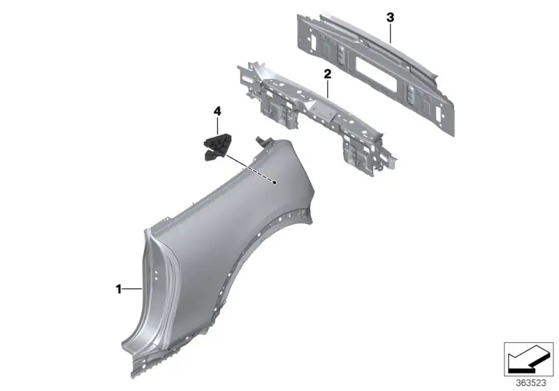 BMW Heckverkleidung innen F56 F56E 41007387943 - Bildposition 02