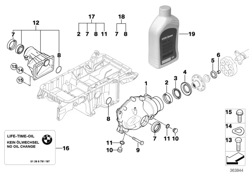 BMW Lagerbock E46 31537500850 - 3er E46