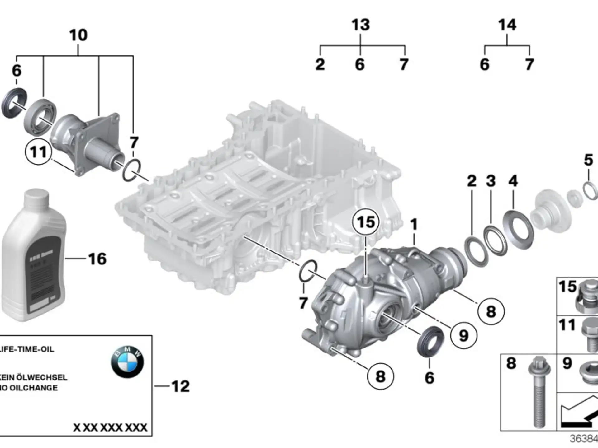 BMW Lagerbock E84 E90 E91 E92 F01 F02 F06 F07 F10 F11 F12 F13 31507575060