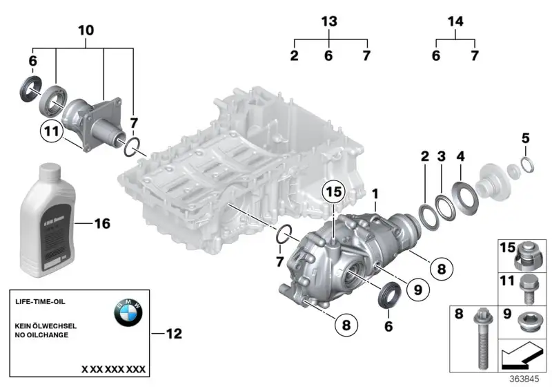 BMW Vorderachsgetriebe E90 E91 E92 31507533971