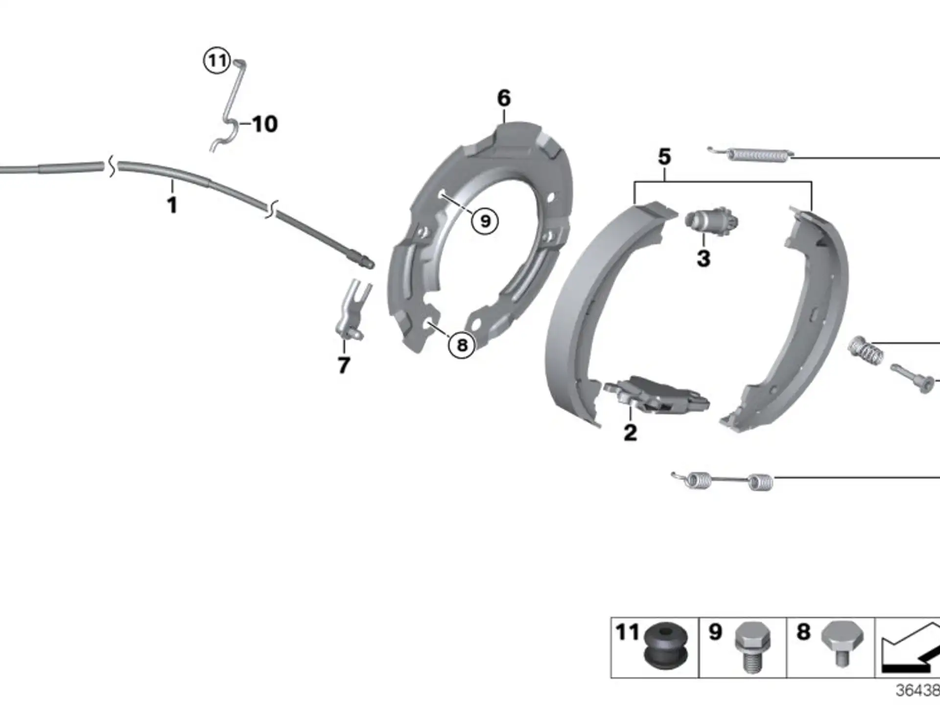 BMW Halter Handbremsbowdenzug E81 E82 E84 E87 E88 E90 E91 E92 E93 F80 F82 F83 F87 F87N 34416769077