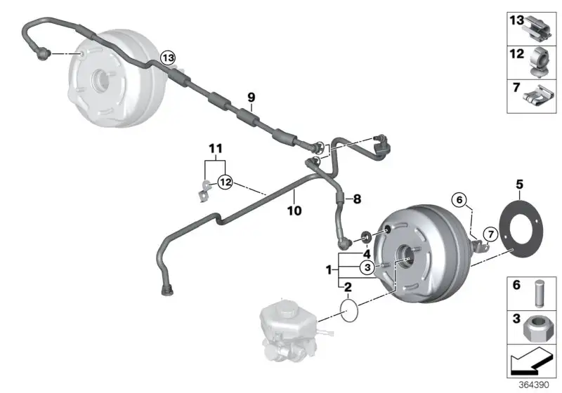 BMW Bremskraftverstärker F30 F31 F32 F33 F34 F36 F80 F82 F83 F87