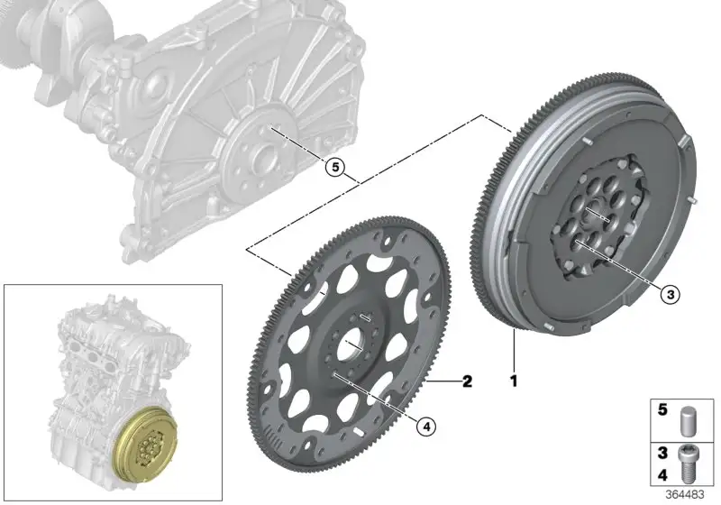 BMW Zweimassenschwungrad F20 F21 F22 F23 F30 F31 F32 F33 F34 F36