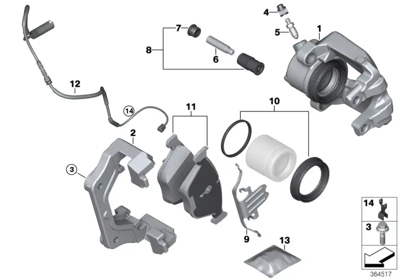 BMW Bremsträger F26 34116871419