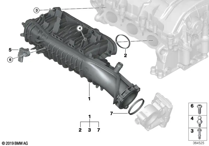 BMW Sauganlage 11618655825 - Bildposition 01