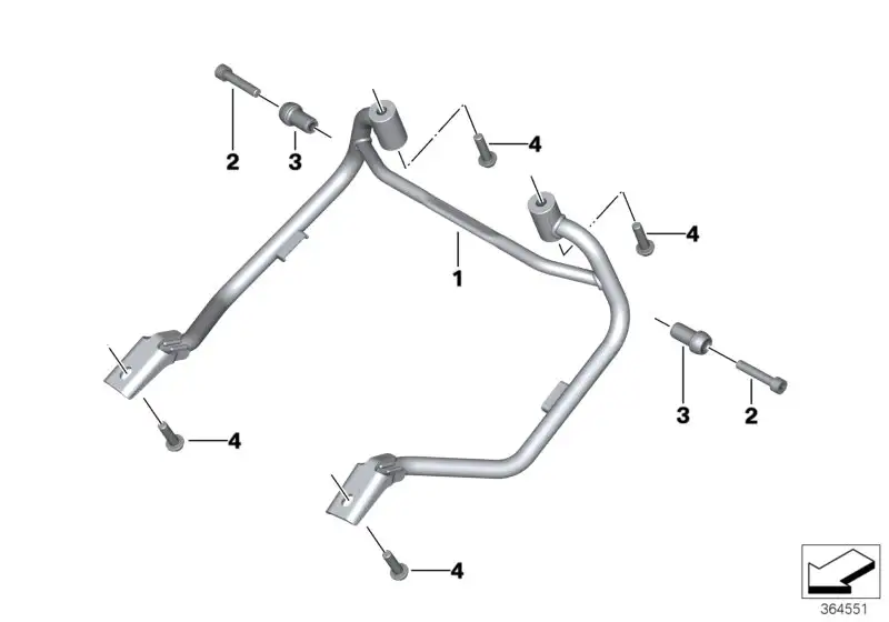 BMW Haltepilz K53 K54 K83 K84 46548534265 - K83, K84, K53, K54 /