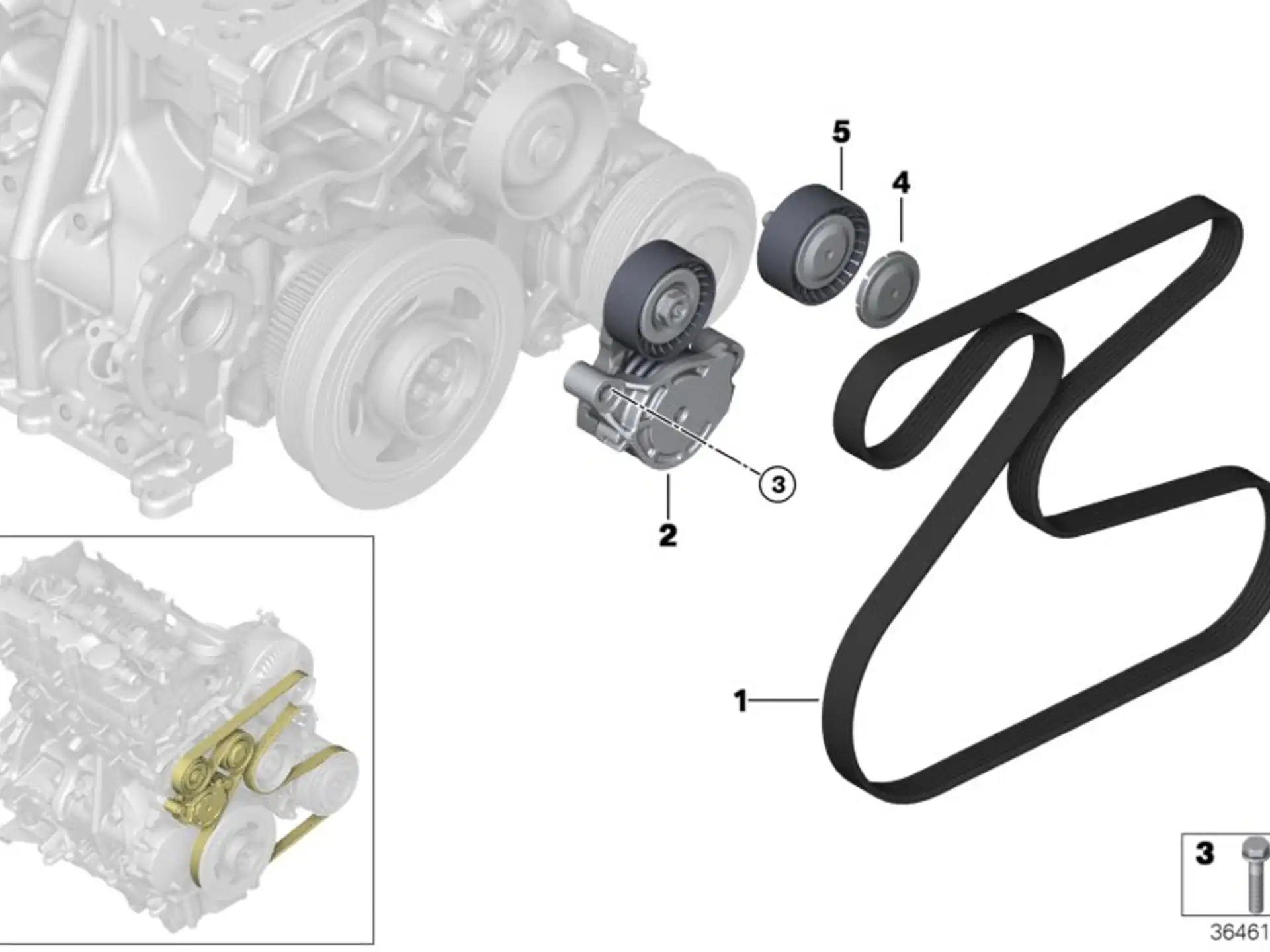 BMW Umlenkrolle F39 F45 F46 F48 F54 F55 F56 F57 F60 11287649371