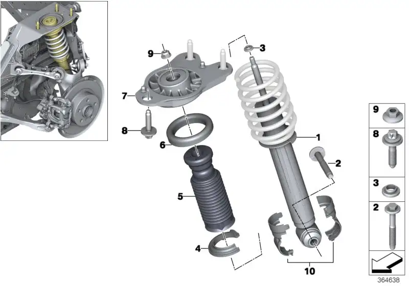 BMW Stossdämpfer hinten 33526880101 - Bildposition 01