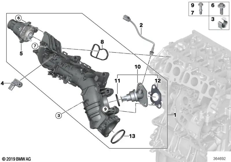 BMW Rohrleitung F20 F21 F45 F46 F48 11618575724 - Bildposition 10