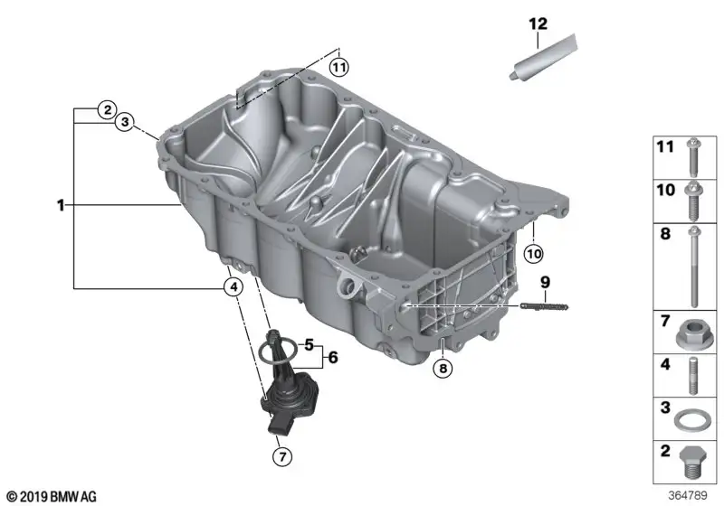 BMW Ölwanne F39 F45 F46 F48 F54 F55 F56 F57 F60 11138590017