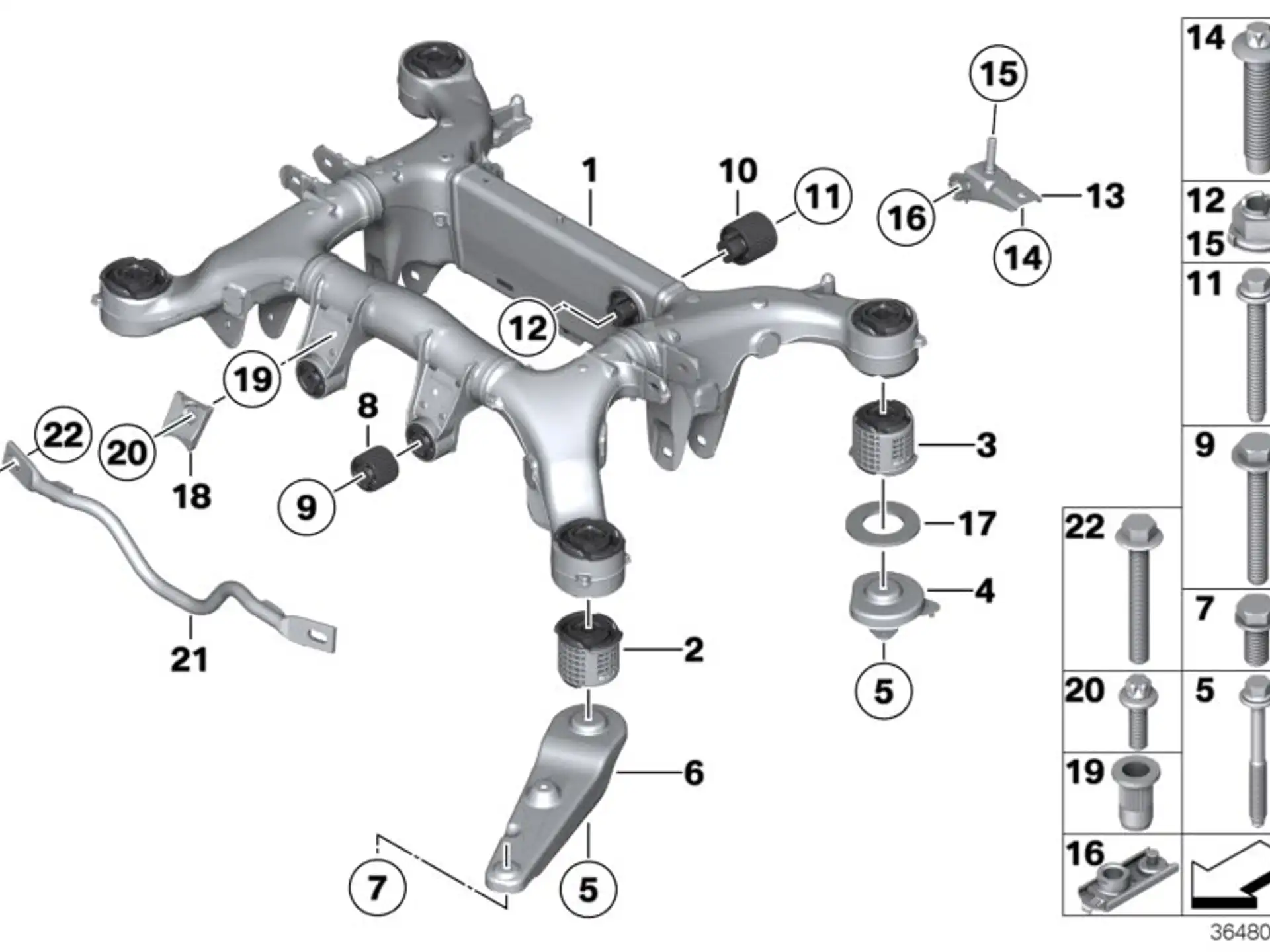 BMW Sechskantschraube mit Scheibe F01 F02 F07 F10 F11 F12 07119907459