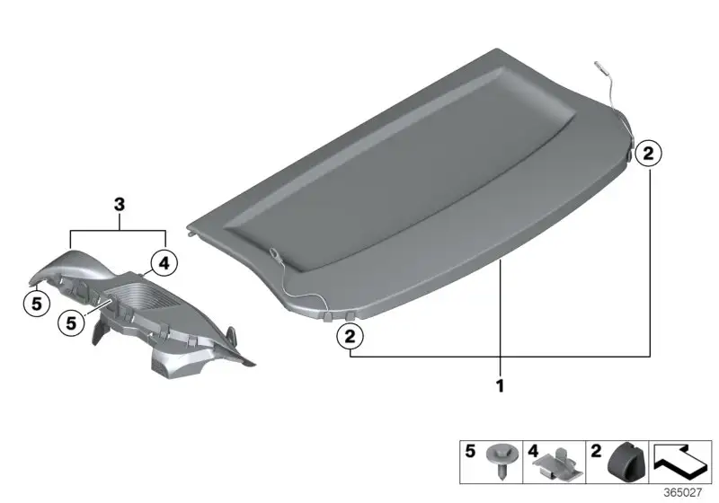 BMW Aufnahme Ablegeboden rechts F20 F21 51467271860 - 1er F20, 1e
