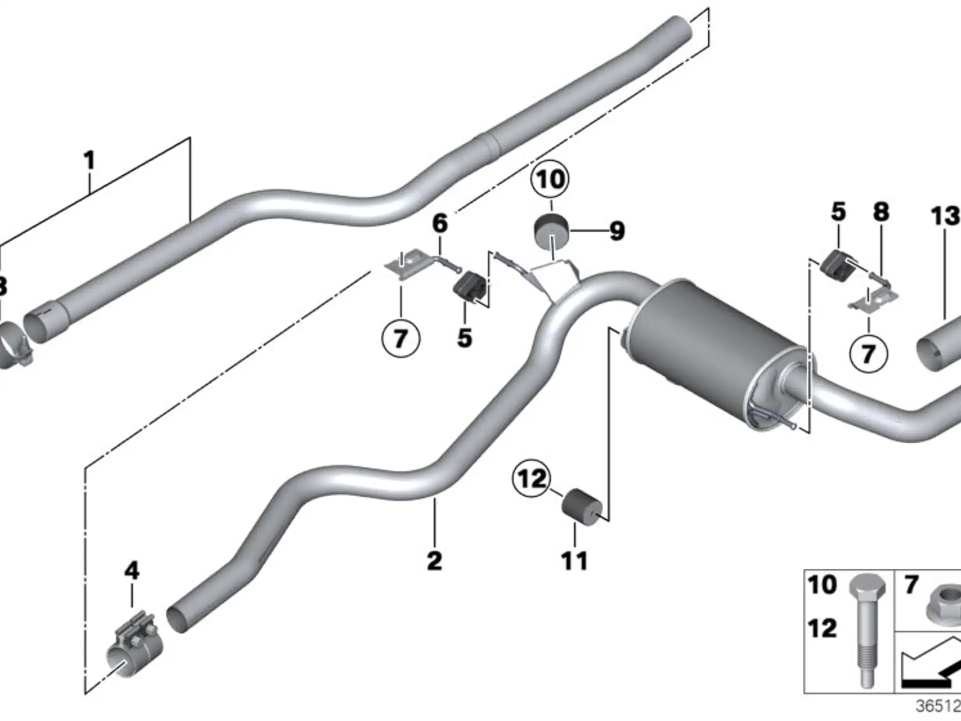 BMW Gummilager F30 F31 F32 F33 F34 F36 F80 F82 F83 F87N G01 G02 18208572512