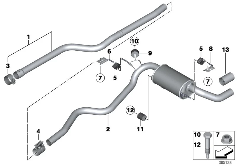 BMW Bundschraube E81 E82 E84 E87 E88 E90 E91 E92 E93 F20 F21 F22 F30 F31 F32 F33 F34 F36 18307537345
