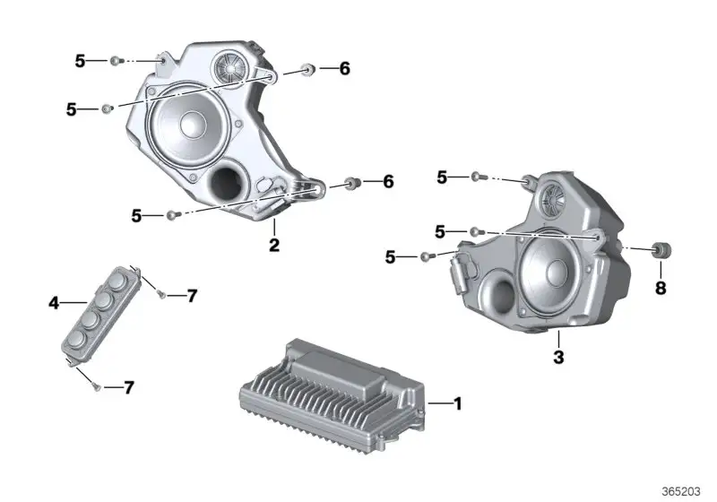 BMW Lautsprecherbox rechts K52 65138543458 - Bildposition 03