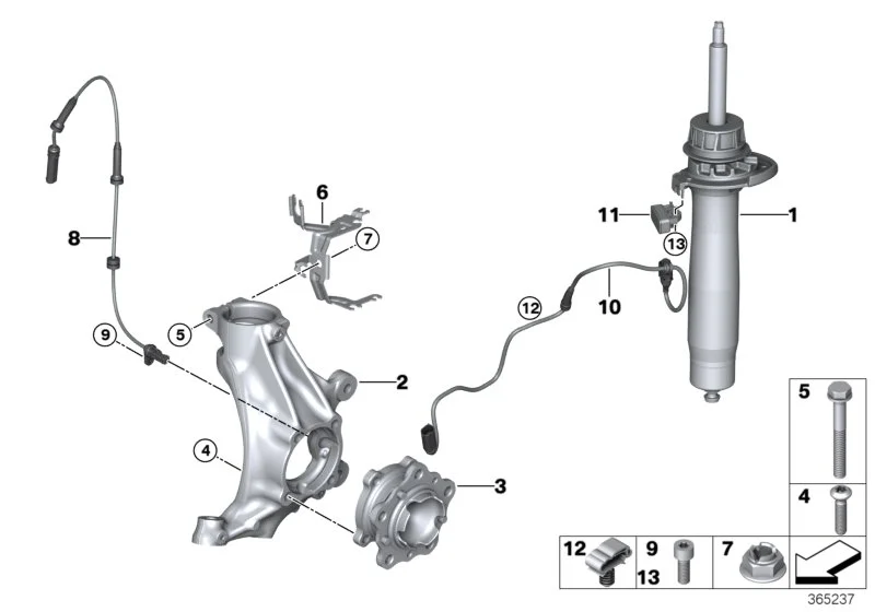 BMW Sechskantschraube mit Flansch E65 E66 E70 E71 E72 F15 F16 F80 F82 F85 F86 G01 G02 G05 G29 M40i R50 R52 R53 R55 R56 R57 R58 R59 07119904141