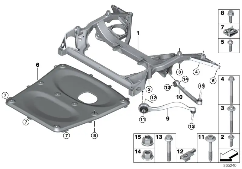 BMW Vorderachsträger F80 F82 F83 F87 F87N 31112284630 - 2er, 3er,