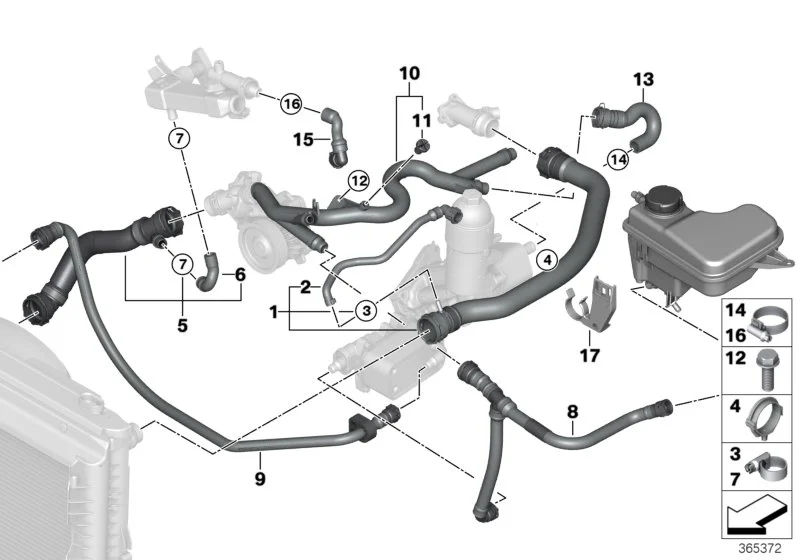 BMW Rücklaufrohr E60 E61 E65 E66 E70 E71 11537806706