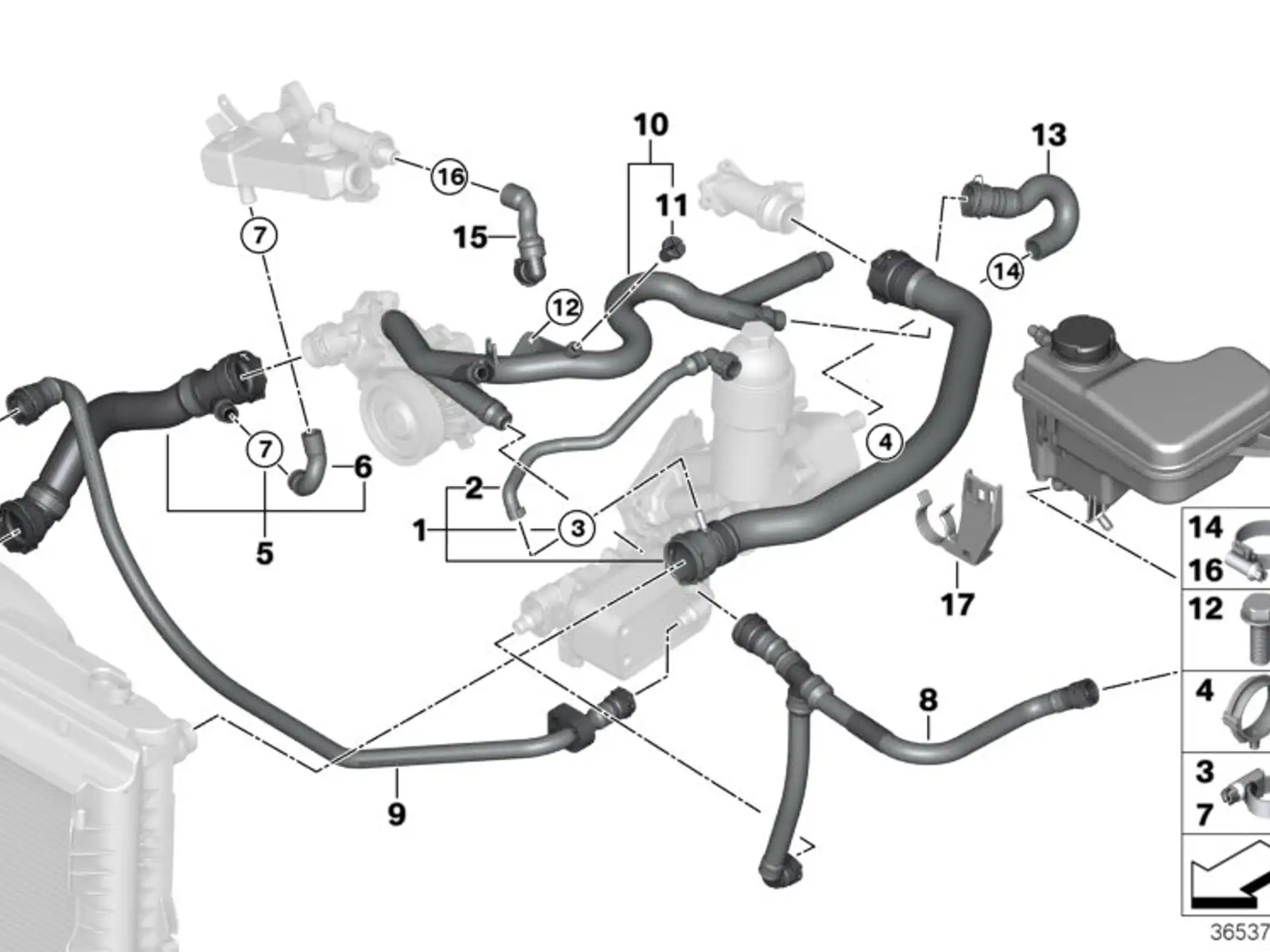 BMW Rücklaufrohr E60 E61 E65 E66 E70 E71 11537806706