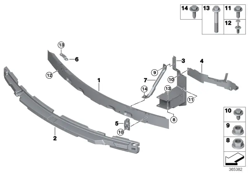 BMW Adapterelement Frontend rechts F15 F16 F85 F86 51647294508 -