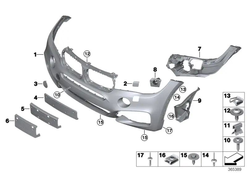 BMW Halter SRA links 51118056557 - X6 F16