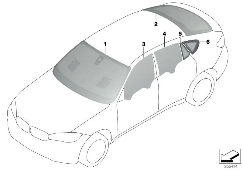 BMW Frontscheibe Infrarot KaFAS/HUD Regensen F16 F86 51317416015