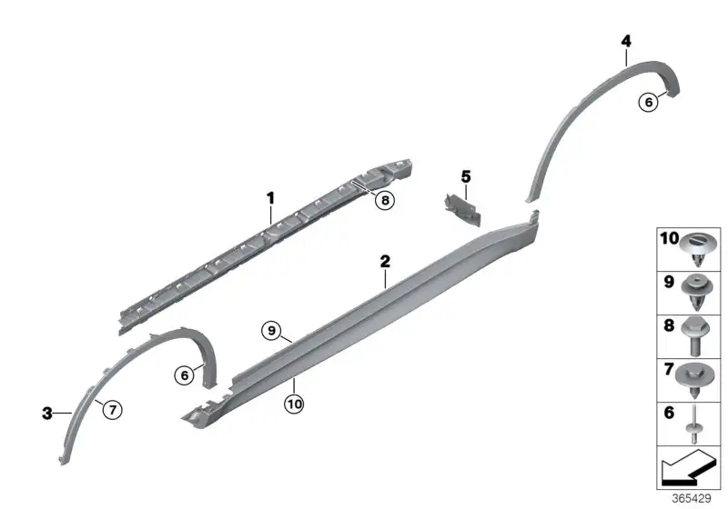 BMW Blende Radlauf grundiert hinten rechts F16 F86 51778065898 -