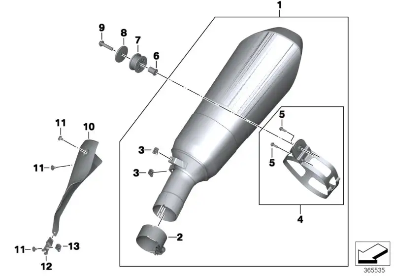 BMW Endschalldämpfer K53 K54 18518545576