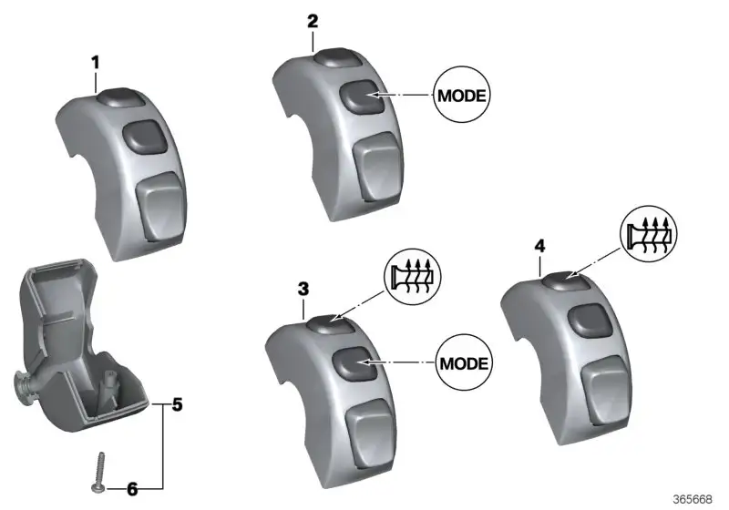 BMW Kombischalter rechts K48 K52 K61 61318546188