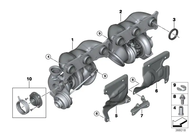 BMW Flanschmutter E70 E71 E82 E84 E88 E89 E90 E91 E92 E93 F01 F02