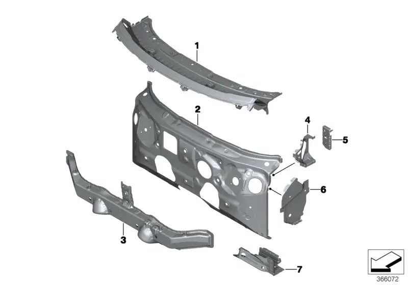 BMW Stirnwand 41007387000 - Bildposition 02