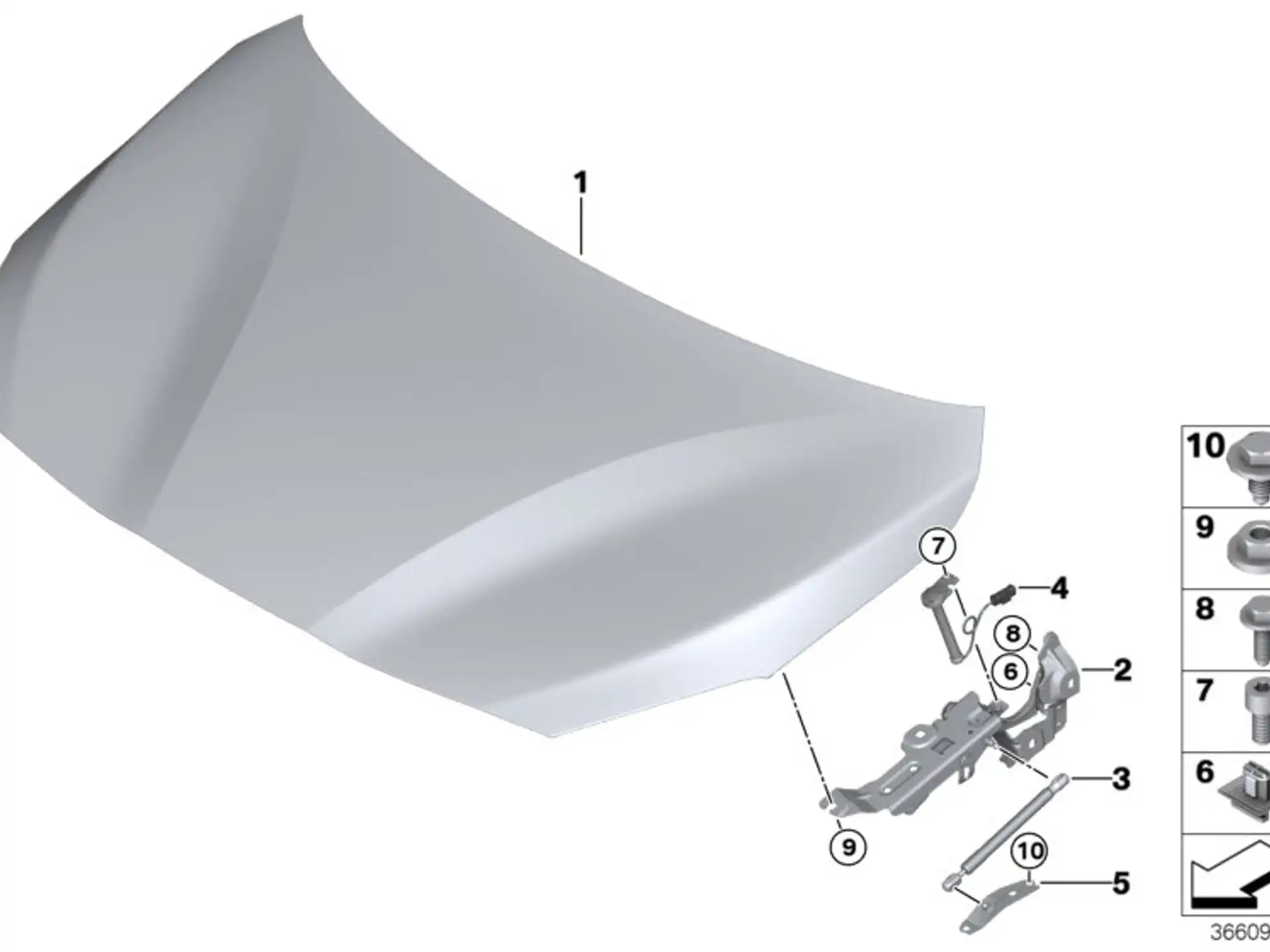 BMW Gasfeder Frontklappe Aktiv F45 51237300535