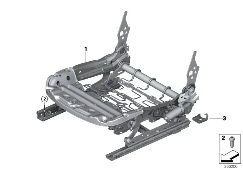 BMW Abdeckkappe Sitzschiene hinten rechts F20 F21 F22 F23 F30 F31