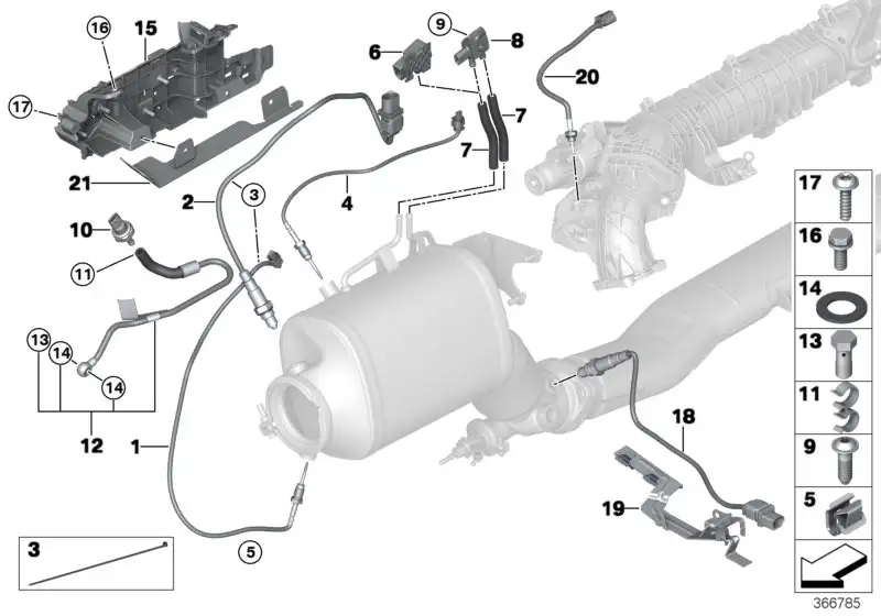 BMW Schlauchhalter F01 F06 F07 F10 F11 F12 F13 F25 F26 F30 F31 F3