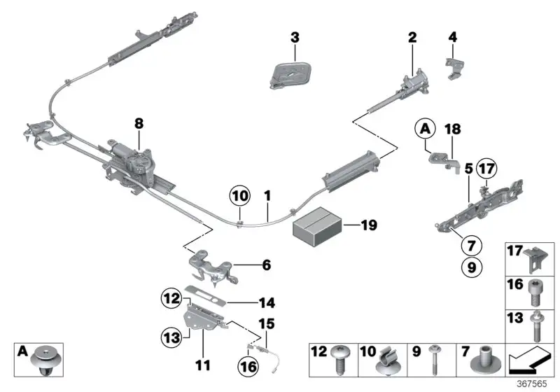 BMW Koppelverschluss links E93 54377128757 - Bildposition 05