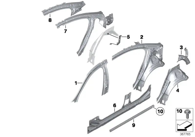 BMW Abdecktopf F10 51177204365