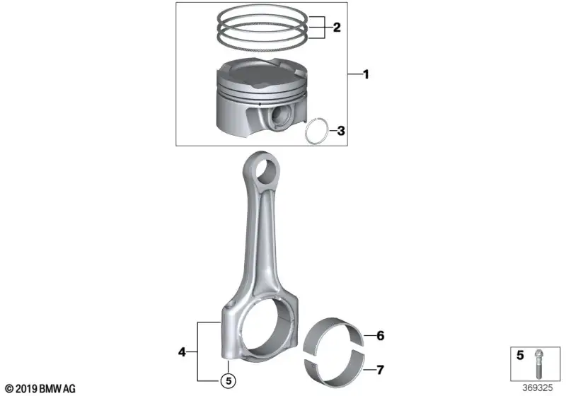 BMW Reparatursatz Kolbenringe F39 F20 F44 F45 F46 F48 G01 G02 G20