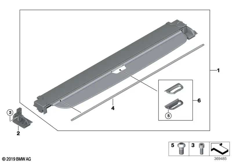 BMW Sichtschutzrollo Gepäckraum F15 F85 51477402708